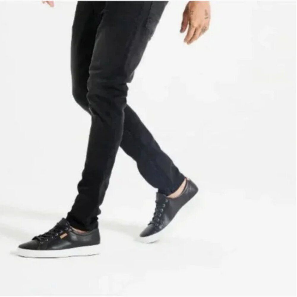 ECCO Men's Black Leather Soft 7 Sneaker Size 44